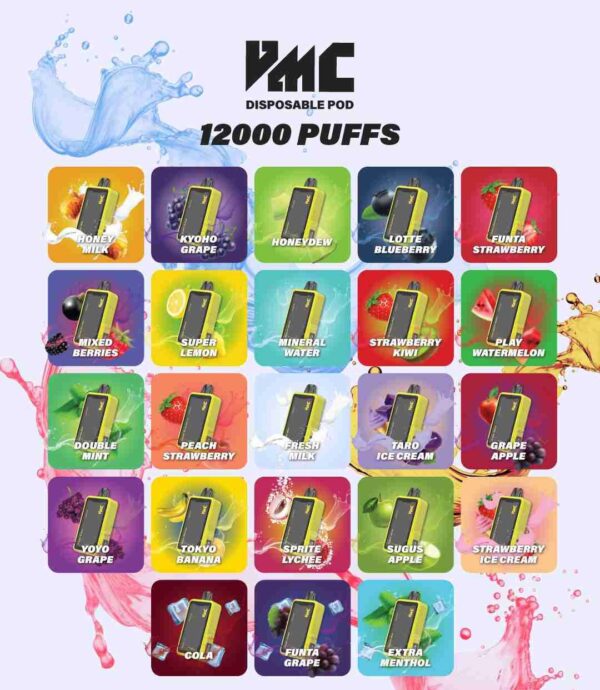 พอตใช้แล้วทิ้ง VMC 12000 ทุกรส